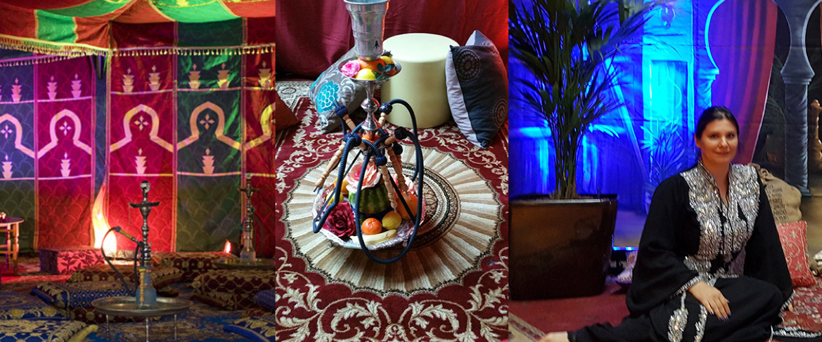 Shisha en loungemuziek in the thema Arabisch